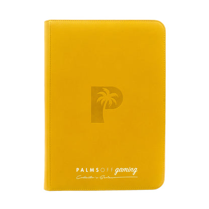 Collector's Series 9 Pocket Zip Trading Card Binder - YELLOW | Palms Off Gaming