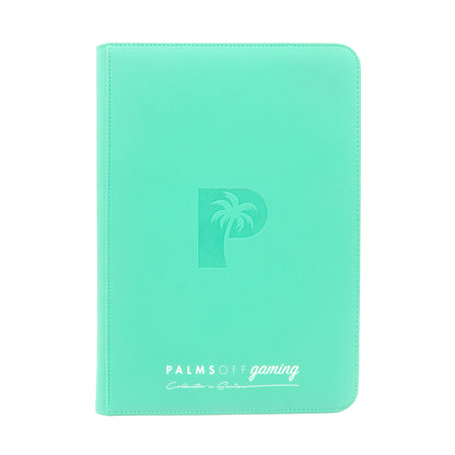 Collector's Series 9 Pocket Zip Trading Card Binder - TURQUOISE | Palms Off Gaming