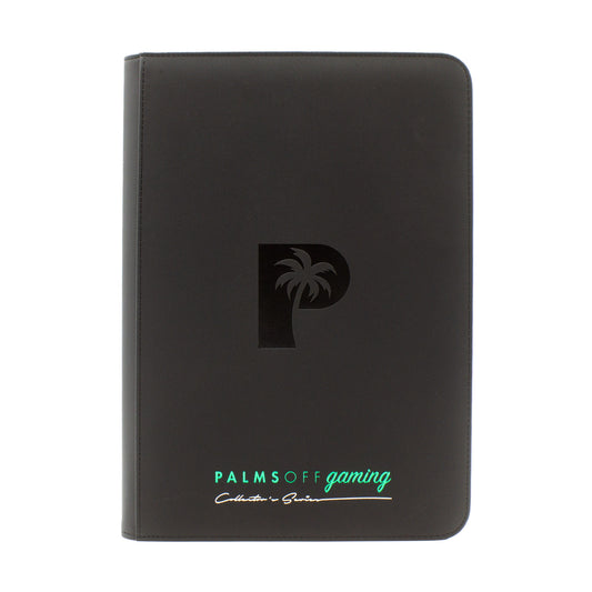 Collector's Series 9 Pocket Zip Trading Card Binder - BLACK | Palms Off Gaming