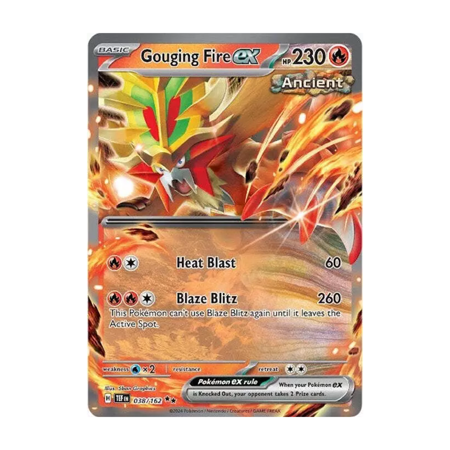 Gouging Fire ex 038/162 Double Rare TEF