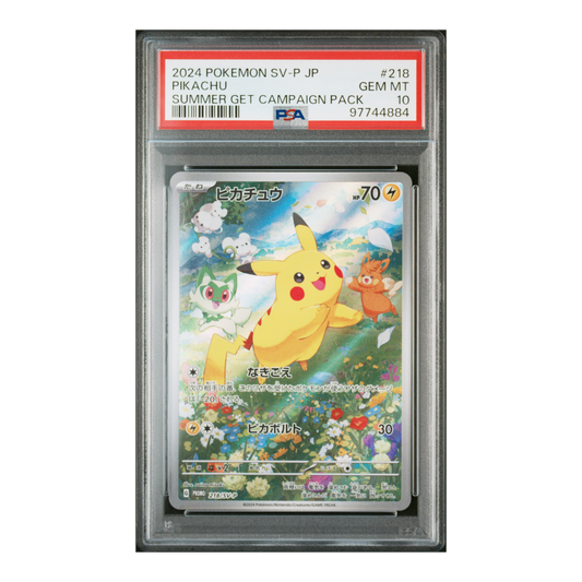 Week 8 - Pikachu PSA 10 | 218/SV-P | Summer Get Campaign Pack